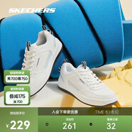 斯凱奇丨Skechers女款時尚板鞋學院小白鞋透氣舒適軟底運動休閑鞋149917