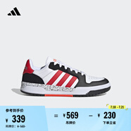 adidas ENTRAP休閑低幫運動(dòng)板鞋少年感復古籃球鞋男女阿迪達斯 白/黑/紅JP9962     42