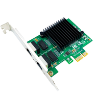 英特爾（Intel）臺式機電腦網(wǎng)卡PCI-E千兆網(wǎng)卡臺式RTL8111E/F獨立網(wǎng)卡有線網(wǎng)卡 + I82576-雙口千兆