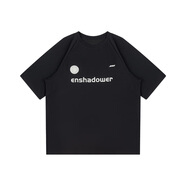 ENSHADOWER隱蔽者coolmax速干 乾衣運(yùn)動(dòng)T恤夏季透氣短袖寬松休閑 黑色(短袖) S