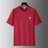 帝賓澤加大碼棉質(zhì)卡通印花短袖衛衣胖佬寬松時(shí)尚休閑短袖T恤 紅色 5XL