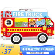 英文原版 低幼基礎事物認知啟蒙 親子互動 Roger Priddy 幼兒啟蒙操作書精選 My Fun:Fire Truck 紙板翻翻書