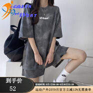 COZOK高端運(yùn)動(dòng)品牌休閑運(yùn)動(dòng)套裝女ins潮高街原宿風(fēng)新款夏季寬松短袖短褲兩件套 灰色 L推薦（100-120斤）