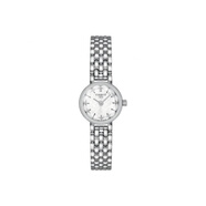 天梭（TISSOT）石英機(jī)芯30米防水女款瑞表19.5mm白色表盤(pán)精鋼表殼鋼表帶 白色表盤(pán) 常規(guī)表盒