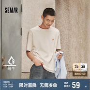 森馬短袖T恤男夏季精致刺繡情侶裝中性上衣吸濕速干109324100205