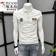 啄木鳥（TUCANO）歐貨白色POLO衫男短袖t恤夏季潮牌2025新款潮流修身高端有領(lǐng)體恤 白色 L