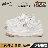 回力小白鞋女2025新款網(wǎng)鞋女春夏季透氣鞋子厚底百搭運動休閑學生板鞋 米白（單網(wǎng)透氣） 37