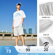 安踏（ANTA）【快干棉】T恤男女同款2025夏季情侶吸濕排汗LOGO寬松休閑短袖t恤 【店長(zhǎng)推薦短褲】灰花灰8310-1 XL /男180 女175