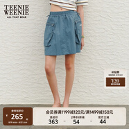 Teenie Weenie小熊女裝簡約夏裝戶外工裝風(fēng)半身裙時(shí)尚運(yùn)動(dòng)短裙 深藍(lán)色 M (165)