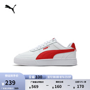 彪馬（PUMA）經(jīng)典復(fù)古透氣小白鞋男女百搭休閑板鞋運動鞋CAVEN 380810 白-鮮紅色-05 39
