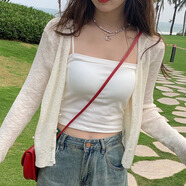 邦帛世開衫女2025夏季防曬衣空調(diào)衫外搭罩衫外套上衣披肩 針織開衫【米白色】 均碼 推薦【80斤-120斤】