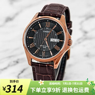 卡西歐（CASIO）手表男 商務(wù)休閑簡約 指針 防水石英男表學(xué)生表考試表 MTP-1384L-1A