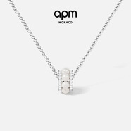 APM Monaco小蠻腰珍珠項鏈女情侶鎖骨毛衣鏈時尚吊墜禮物送女友
