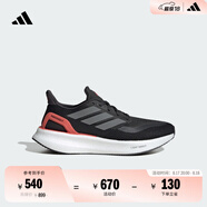 adidas PUREBOOST 5隨心暢跑舒適網(wǎng)面體測跑鞋女阿迪達(dá)斯官方   黑色/亮金屬鐵灰/柔和淺猩紅   38.5