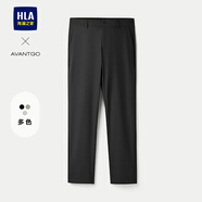 海瀾之家（HLA）休閑褲男輕商務(wù)時(shí)尚系列四面彈力褲子男25春夏季送男友送爸爸 黑色33 HKCAW2J016A 31 170/78A推薦119~126斤