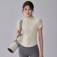 雪茜曼拉鏈瑜伽服女短袖修身顯瘦速干跑步T恤透氣薄款運(yùn)動(dòng)上衣夏外套