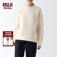 無印良品MUJI 女式 雙層編織 毛圈 運(yùn)動衫 女士衛(wèi)衣外套女款衣服 BB2NQA3A 象牙色 XS