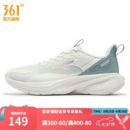 361度女鞋運(yùn)動(dòng)鞋秋季新款361度女常規(guī)跑鞋 羽毛白/水霧藍(lán) 38