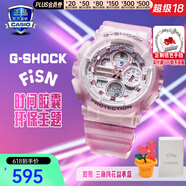 卡西歐（CASIO）GSHOCK手表女防水運(yùn)動(dòng)潮流經(jīng)典三眼雙顯石英腕表婦女節(jié)禮物送女友 GMA-S140NP-4A梅花禮盒款