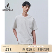 beanpole濱波春夏新款男士簡約撞色米蘭諾組織雙領(lǐng)T恤 象牙色 L 180/96A