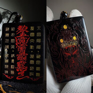 MHFDO黑曜石無(wú)事牌吊墜雕刻正臉白鶴圣君手工牌定制國(guó)慶 純手工制作紅眼白鶴老鳳祥同款 40X60X10mm黑曜石老鳳祥同款