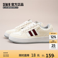 Semir2025春季復古新款厚底休閑百搭運動(dòng)板鞋女SFYM251010 米白 37