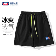 GENIOLAMODE短褲男寬松運(yùn)動(dòng)休閑五分褲簡(jiǎn)約系帶百搭男士短褲