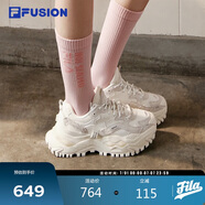 FILA FUSION斐樂官方潮牌硬糖鞋輕便女鞋運(yùn)動(dòng)鞋增高厚底老爹鞋跑步鞋