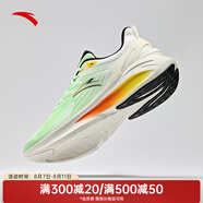 安踏（ANTA）毒刺5丨男鞋緩震跑鞋抓地防滑體測(cè)運(yùn)動(dòng)鞋跑步鞋子男 象牙白/新熒光淺草綠-2 44