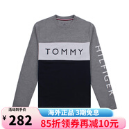 Tommy Hilfiger 湯米T恤 男士新款夏季薄款字母印花圓領(lǐng)長袖打底衣 004 GRAY Heather 灰色 S
