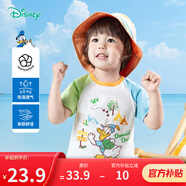 迪士尼寶寶（Disney Baby）童裝男女兒童夏季卡通短袖T恤時尚休閑透氣短袖夏季新款五月專享 ZD2ES009藍(lán)綠 130