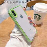 蕓洛三合一蘋(píng)果11手機殼12/13promax透明x/xr軟8/7plus全包6s/se2女 三合一【熒光綠】單殼 蘋(píng)果6plus/6splus
