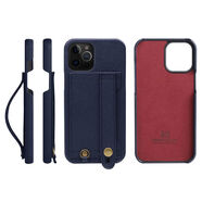 花虎（HANATORA）花虎適用iPhone14promax手機殼可插卡蘋(píng)果13女卡包12保護套支架式 深藍 iPhone8Plus