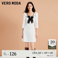 VEROMODA連衣裙秋冬甜美小個(gè)子新年戰袍紅色法式小香風(fēng)323361022 S85本白色 165/84A/M