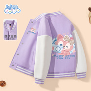 班尼路女童外套春秋款棒球服兒童秋裝休閑童裝衣服女大童秋季開(kāi)衫上衣薄