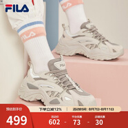 FILA斐樂(lè)SOFIA魚(yú)刺鞋女鞋跑步鞋復(fù)古老爹鞋女增高鞋休閑鞋 南極灰/合金灰-AG 37.5