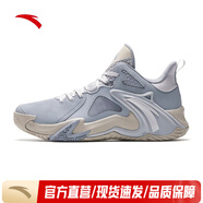 安踏（ANTA）籃球鞋男中幫空域4新款水泥克星實戰(zhàn)男鞋透氣緩震防側翻運動鞋子 霧灰/淺銀灰-1 43