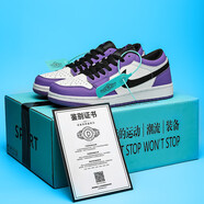 AJ2024春夏季透氣aj男鞋中大童莆田aj1學(xué)生籃球鞋休閑運動(dòng)鞋子 9916紫色 42 標準尺碼