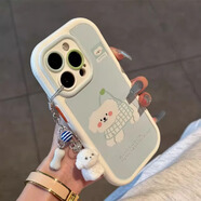 妙之選適用華為pura80pro手機殼袋子小狗新款mate70透明硅膠mate60鏡頭全包50e卡通40pro感30pro情侶pro+ 【袋子小狗+掛繩】白色 華為 Pura 80 Pro