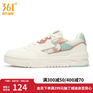 361度女運(yùn)動(dòng)鞋冬季新款女板鞋 羽毛白/粉泥紅 37