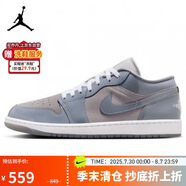 耐克NIKE男子休閑鞋喬丹AJ1 JORDAN 1低幫運動鞋HF3148-011藍灰44.5