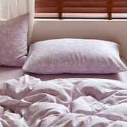 水星系列家紡雙層紗布純棉四件套床上全棉被罩床單被套新款學(xué)生宿舍三件套 曖昧 床單款 六件套 三件套+3斤被芯+枕芯+0.9m墊