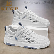 KLWP香港正品男鞋2025新款夏季新款潮流時(shí)尚百搭增高運(yùn)動休閑小白鞋 白藍(lán)色 40