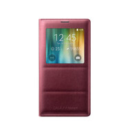 三星（SAMSUNG）適配note4手機殼n9100智能開窗皮套9108v保護套n9109手機套炫彩插卡原裝手機殼男女情侶款官方原裝 note4 無芯片 蘇妮紅 三星其他型號