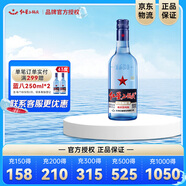 紅星北京二鍋頭 藍瓶綿柔8 陳釀 清香型 白酒 43%vol 250mL 1瓶 口糧酒 純糧酒