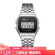 卡西歐（CASIO）手表 經(jīng)典方塊小金表時尚ins復古男表女表情侶表夜光電子表 A159WA-N1D 33mm表盤男款