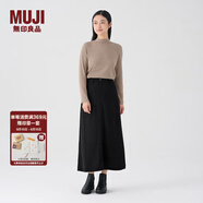 無印良品（MUJI）女式 燈芯絨 A字裙 長半身裙女秋冬款裙子 美拉德BE09CC3A 黑色 S (155/62A)