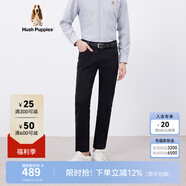 Hush Puppies暇步士男裝秋簡(jiǎn)約百搭易打理高彈修身商務(wù)休閑褲 097黑色3 40