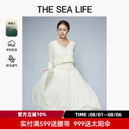 THE SEA LIFE【萊賽爾】針織開衫女歐海一生2025夏白色外搭開衫女C190157 山茶白 M