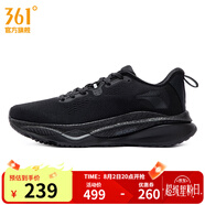 361度運(yùn)動(dòng)鞋男鞋赤焰4網(wǎng)面透氣跑鞋男輕便通勤減震專業(yè)跑步鞋 曜石黑 44